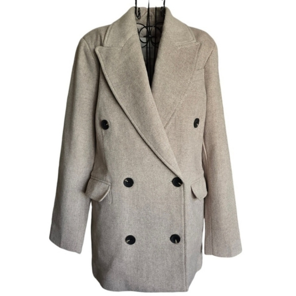 NWT Anthropologie Avec Les Filles Double-BreastedWoolCoat, Size XS - Picture 7 of 16